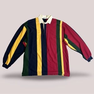 Vintage 90s Marks and Spencer Rugby Jersey Polo - UK Size 3 / Men’s Med